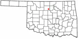 Location of Covington, Oklahoma