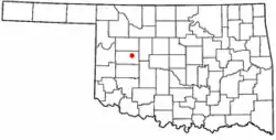 Location of Custer City, Oklahoma