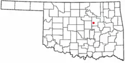 Location of Depew, Oklahoma