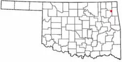 Location of Disney, Oklahoma