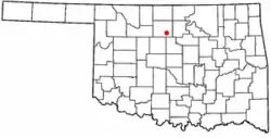 Location of Douglas, Oklahoma