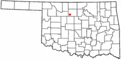 Location of Drummond, Oklahoma