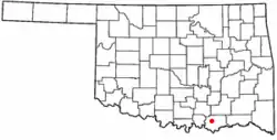 Location within the state of اکلاهما