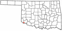 Location of Eldorado, Oklahoma