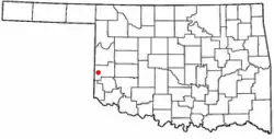 Location of Erick, Oklahoma