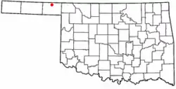 Location of Forgan, Oklahoma