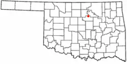 Location of Glencoe, Oklahoma