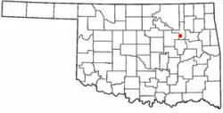 Location of Glenpool, Oklahoma