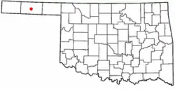Location of Guymon, Oklahoma