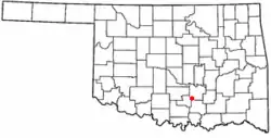 Location of Hickory, Oklahoma