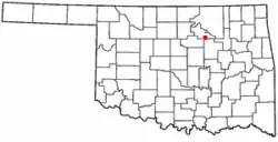 Location of Jennings, Oklahoma