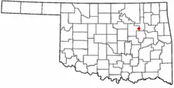 Location of Kiefer, Oklahoma