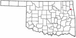 Location of Leach, Oklahoma