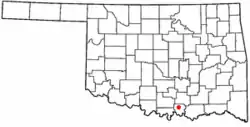 Location of Madill, Oklahoma