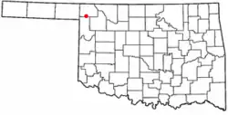 Location of May, Oklahoma