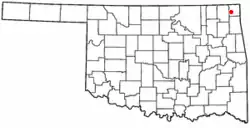 Location of Narcissa, Oklahoma
