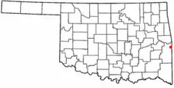 Location of Rock Island, Oklahoma
