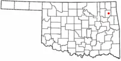 Location of Salina, Oklahoma