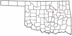 Location of Shamrock, Oklahoma