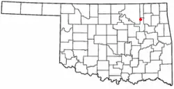 Location of Skiatook, Oklahoma