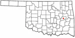 Location of Stidham, Oklahoma