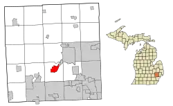 Location of Orchard Lake Village, Michigan