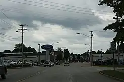 Looking southeast at downtown Oconto Falls