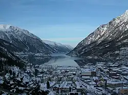 View of the town of Odda