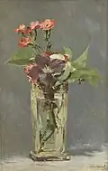 میخک و شقایق در گلدان کریستال ۱۸۸۳، موزه اورسی، پاریس