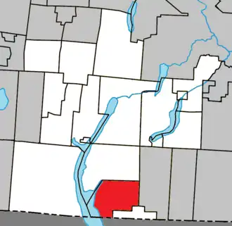 Location within Memphrémagog Regional County Municipality.