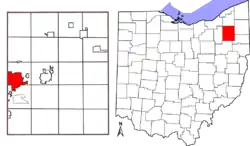 Location in شهرستان پورتیج، اوهایو