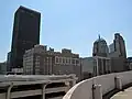 Chase Tower with Skirvin hotel and City Place Tower August 2009