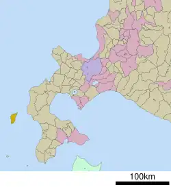 موقعیت اوکوشیری، هوکایدو در هوکایدو (Hiyama Subprefecture)