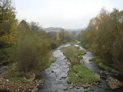 Olza River in the village