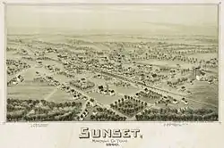 Map of Sunset in 1890