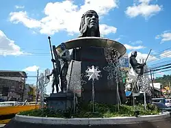 Ulo ng Apo monument at the Bajac-Bajac rotunda