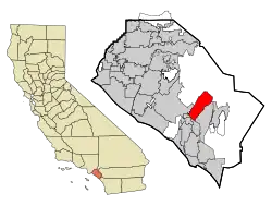 Location of Lake Forest within شهرستان اورنج، کالیفرنیا.