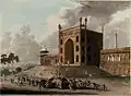 نمای غربی مسجد در سال ۱۷۹۵ میلادی