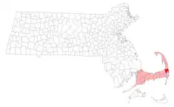 Location in Barnstable County in Massachusetts