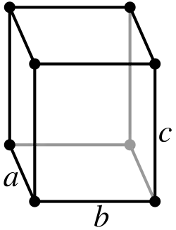 Orthorhombic crystal structure for برم