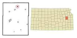 Location of Carbondale, Kansas