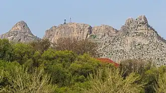 چشم‌انداز کوه سلیمان از شهر اوش.