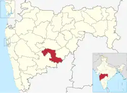 Location of Osmanabad district in Maharashtra