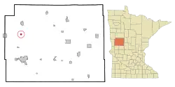 Location of Erhard, Minnesota