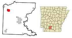 Location in Ouachita County and the state of آرکانزاس