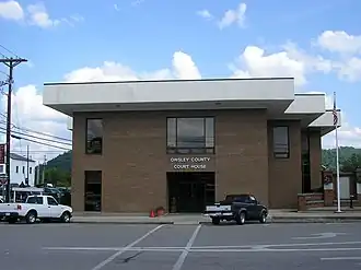 Owsley County courthouse in Booneville, Kentucky