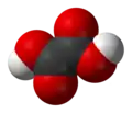 Space-filling model of oxalic acid