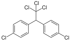 Chemical structure of DDT