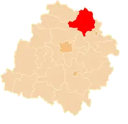 موقعیت شهرستان وویچ در نقشه
