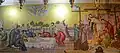 A wider view of the painting near the Stone of Anointing